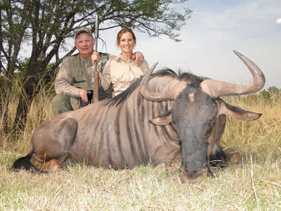 Tom And Ellen Manning  With This Magnifecent Blue Wildebeest